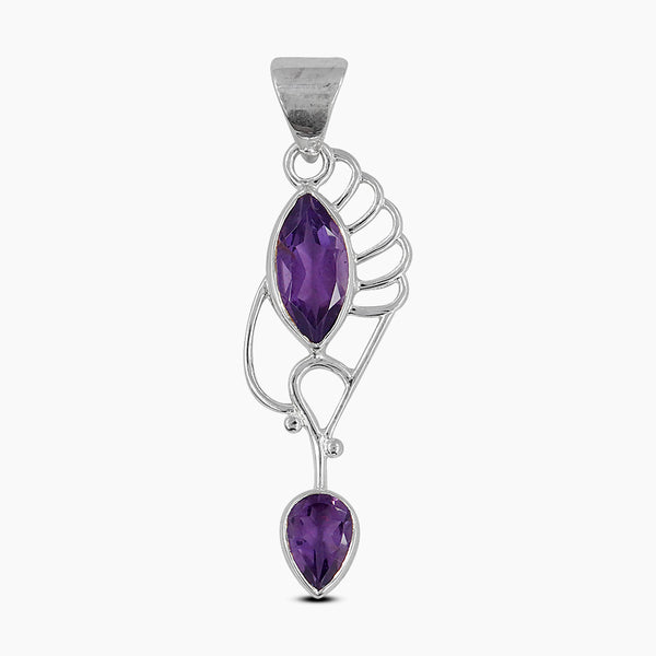 925 Sterling Silver Amethyst Pendants
