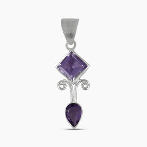 925 Sterling Silver Amethyst Pendants