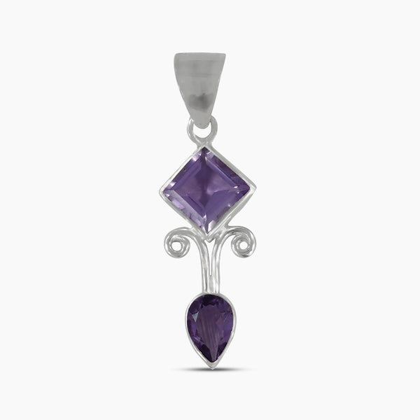 925 Sterling Silver Amethyst Pendants