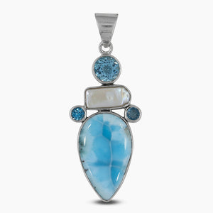 925 Sterling Silver Larimar Pendants