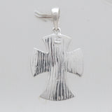 Stingray Leather Silver Cross Pendants