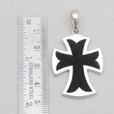 Stingray Leather Silver Cross Pendants
