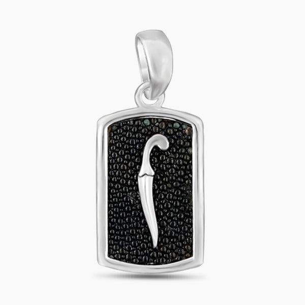 Black Stingray Silver Pendants