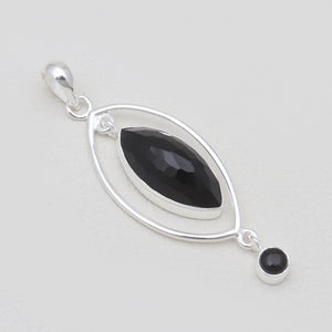 925 Sterling Silver Black Onyx Pendants