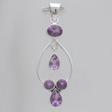 925 Sterling Silver Blue Topaz Pendants