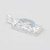 Citrine Marquise Cut Silver Pendants
