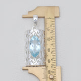 Citrine Marquise Cut Silver Pendants