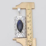 Citrine Marquise Cut Silver Pendants