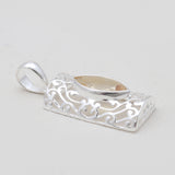 Citrine Marquise Cut Silver Pendants