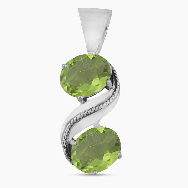 925 Sterling Silver Peridot Pendants