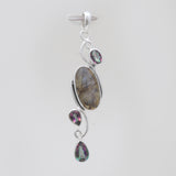 Moonstone & Amethyst Silver Pendants