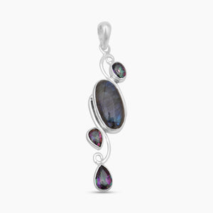 Moonstone & Amethyst Silver Pendants