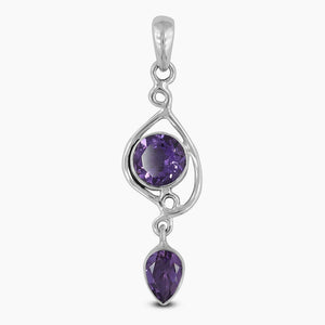925 Sterling Silver Amethyst Pendants