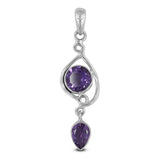 925 Sterling Silver Amethyst Pendant