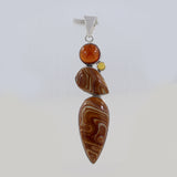 925 Sterling Silver Wagul Jasper Pendants