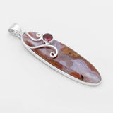 925 Sterling Silver Aqua Nueva & Garnet Pendants