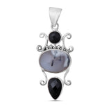 Dendritic Opal Silver Pendant