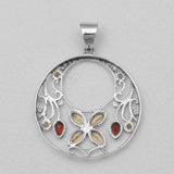 Citrine & Garnet Silver Designer Pendants