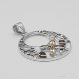 Citrine & Garnet Silver Designer Pendants