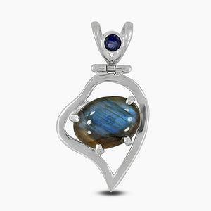 Raw Amethyst Silver Pendants