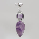 Super Seven & Amethyst Silver Pendants