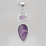 Super Seven & Amethyst Silver Pendants