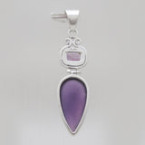 Super Seven & Amethyst Silver Pendants