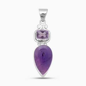 Super Seven & Amethyst Silver Pendants