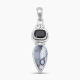 925 Sterling Silver Dendritic Opal Pendants