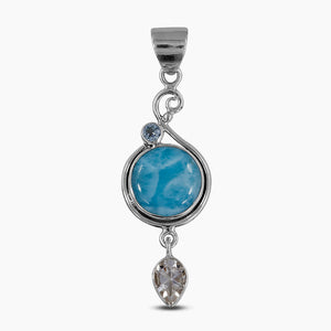 925 Sterling Silver Larimar Pendants