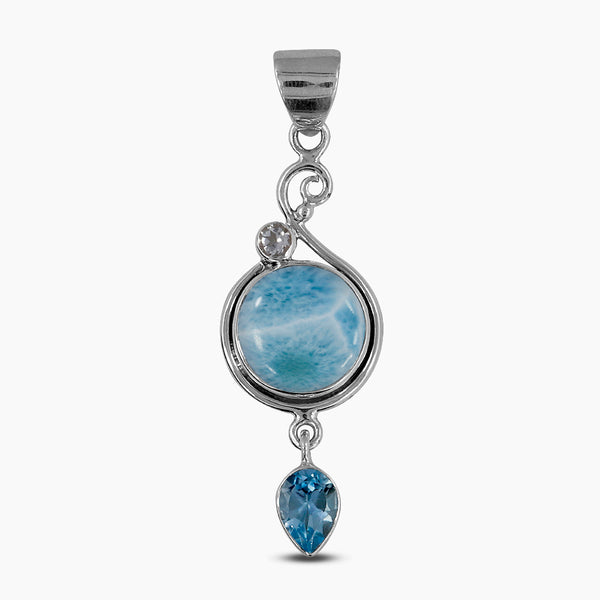 925 Sterling Silver Larimar Pendants