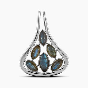 925 Silver Blue Topaz Pendants