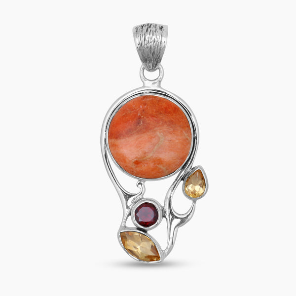 Sponge Coral Silver Pendants