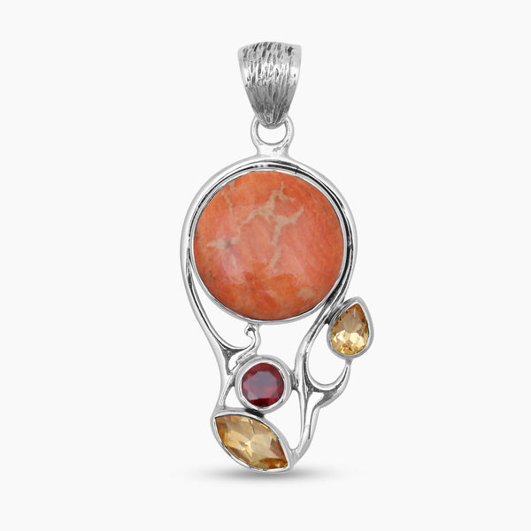 Sponge Coral Silver Pendants