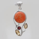 Sponge Coral Silver Pendants