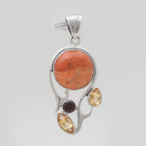 Sponge Coral Silver Pendants