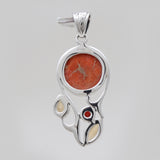 Sponge Coral Silver Pendants