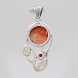 Sponge Coral Silver Pendants
