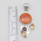 Sponge Coral Silver Pendants
