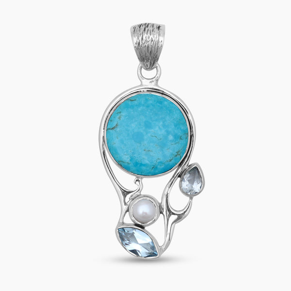 925 Sterling Silver Arizona Turquoise Pendants
