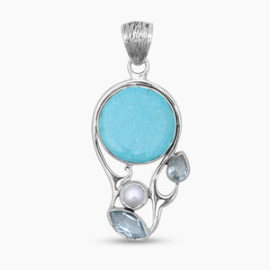 925 Sterling Silver Arizona Turquoise Pendants