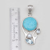 925 Sterling Silver Arizona Turquoise Pendants