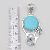 925 Sterling Silver Arizona Turquoise Pendants