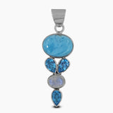 925 Sterling Silver Hessonite Pendants