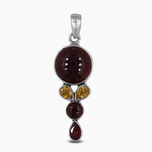 925 Sterling Silver Hessonite Pendants