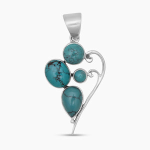 Tibetan Turquoise Silver Pendants