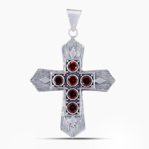 925 Sterling Silver Garnet Pendants