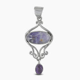 Rainbow Moonstone Silver Pendants