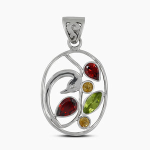 925 Silver Blue Topaz Pendants