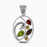 925 Silver Blue Topaz Pendants